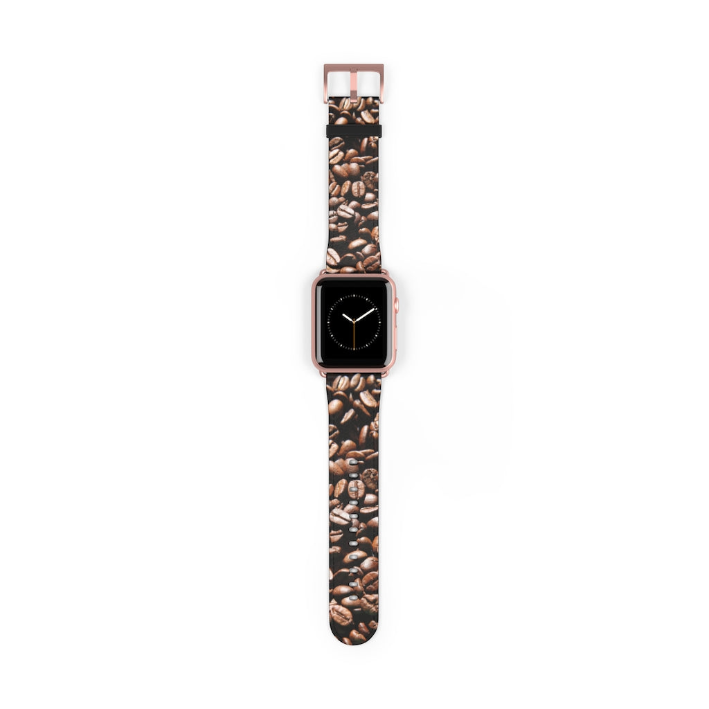 Coffee Beans Apple iWatch Strap Vegan Leather