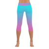 Ombre Aqua Pink Capri Leggings up to 5 XL