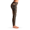 Coffee Beans K Mesh Panel Side Pockets Leggings (FWS)