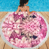 Pink Chrys Circular Beach Shawl / Blanket (FWS)