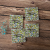 Rangitoto Island 4 Piece Cork Backed Ceramic Coaster Set