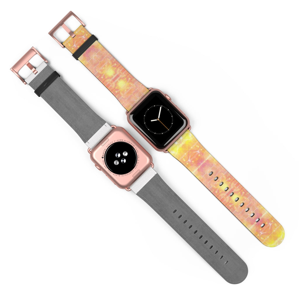 Yellow Love Apple iWatch Strap Vegan Leather