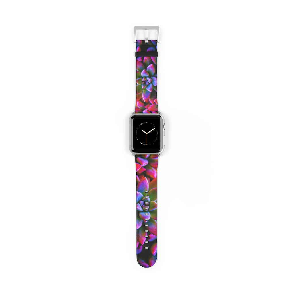 Art Succulents Apple iWatch Strap Vegan Leather