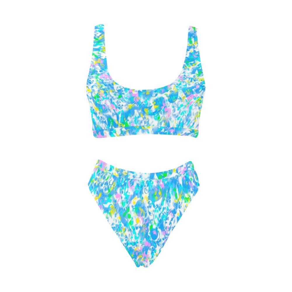 Paisley 2 Sport Top & High-Waisted Bikini up to 5 XL (FWS)