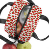 Strawberries White Insulated Zipper Lunch Bag