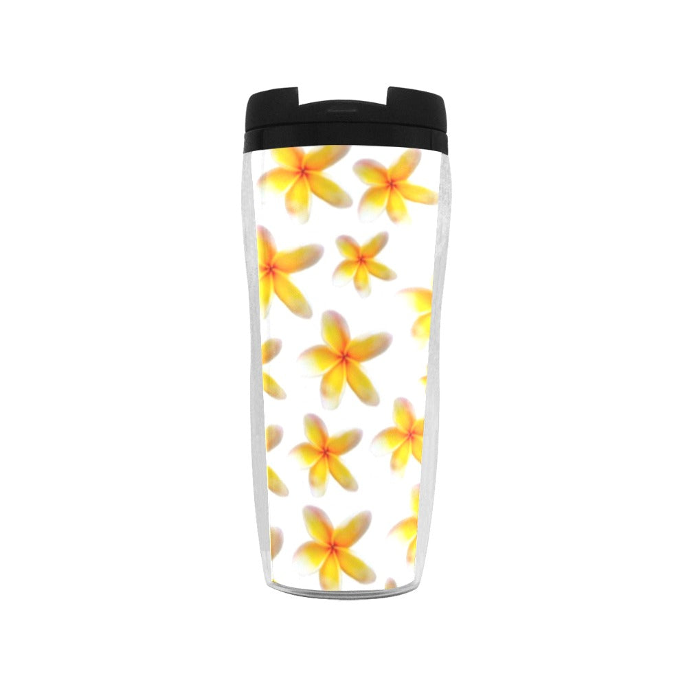 Yellow Frangipanis White Cup Reusable Cup