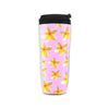 Yellow Frangipanis Pink Reusable Cup