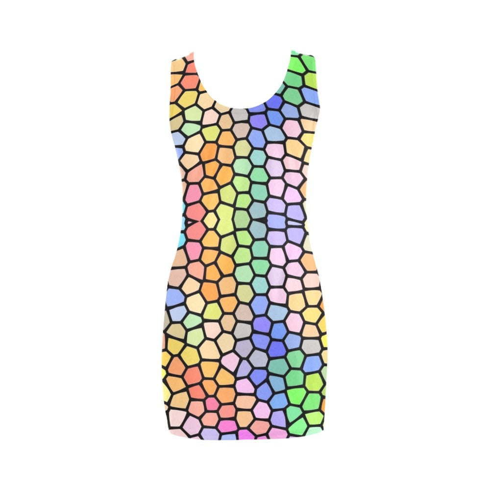 Windswept Rainbows Stained Glass Sleeveless Tank Dress upto 3 XL (FWS)