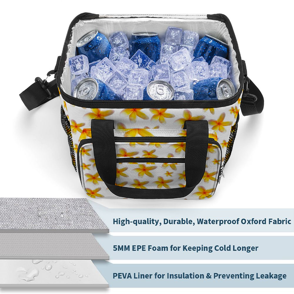 Yellow Frangipanis White Multi Large Function Waterproof Bag