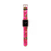 Crimson Bougainvillea Apple iWatch Strap Vegan Leather