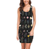 Wildflowers Black Sleeveless Tank Vest Dress up to 3 XL (FWS)