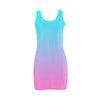 Ombre Aqua Pink Sleeveless Tank Dress up to 3 XL (FWS)