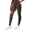 Coffee Beans K Mesh Panel Side Pockets Leggings (FWS)