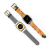 Tri Colour Frangipani iWatch Strap Vegan Leather