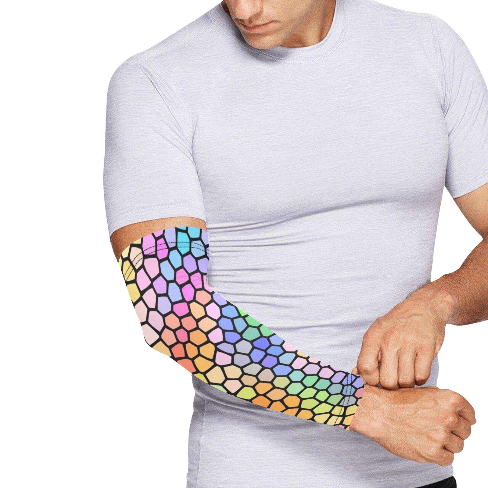 Windswept Rainbows Stained Glass Weather Protection Arm Sleeves (FWS)