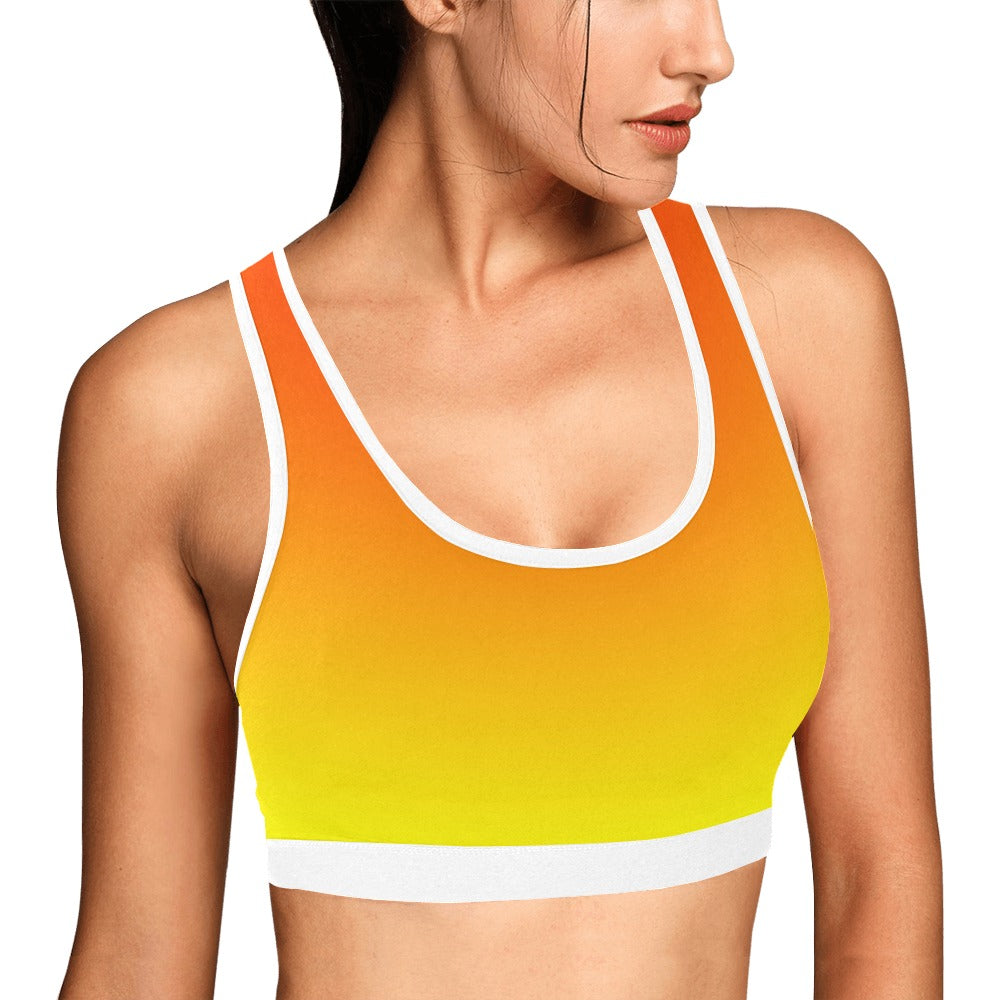 Ombre Orange Yellow Sports Top up to 3 XL