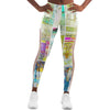 City Watercolour Mesh Panel Side Pockets Leggings (FWS)