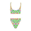 Colour Bubbles Sport Top & High-Waisted Bikini Swimsuit up to 5 XL (FWS)