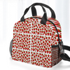 Strawberries White Insulated Zipper Lunch Bag