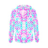 Pink Purple Aqua Spots Full Zip Hoodie up to 2 XL