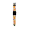 Tri Colour Frangipani iWatch Strap Vegan Leather