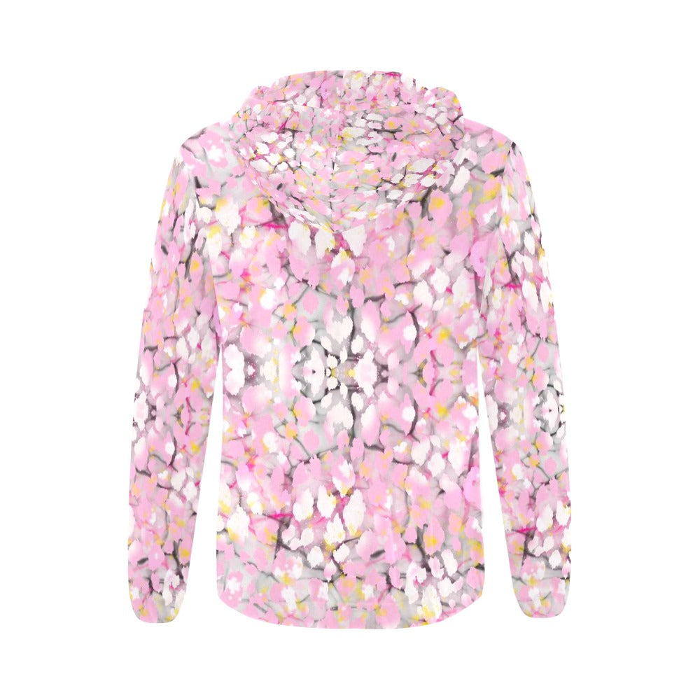 Baby Pink Leopard Plus Full Zip Hoodie up to 2 XL