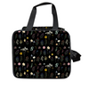 Wildflowers Black Multi Function Large Waterproof Bag