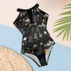 Wildflowers Black Plunge Bathing Suit (FWS)