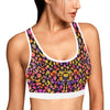 Black Pinky Leopard Sports Top up to 3 XL