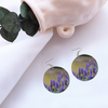 Lavender Round Wooden Earrings (FWS)