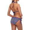 Graphic Pink Hibiscus Blue Bikini up to 5 XL (FWS)