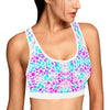 Pink Purple Aqua Spots Sports Top up to 3 XL