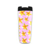 Yellow Frangipanis Pink Reusable Cup