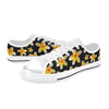 Yellow Frangipanis Black Low Rise Shoes up to size 12