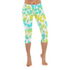 Yellow Aqua Spots Capri Leggings up to 5 XL