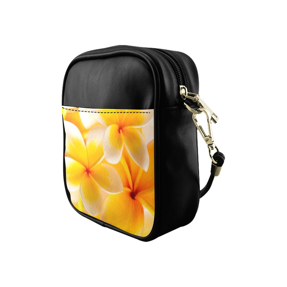 Fresh Yellow Frangipanis Shoulder Sling Bag