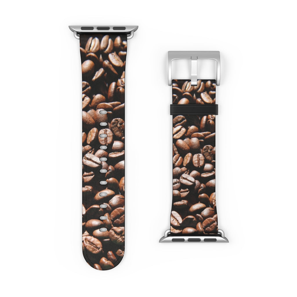 Coffee Beans Apple iWatch Strap Vegan Leather