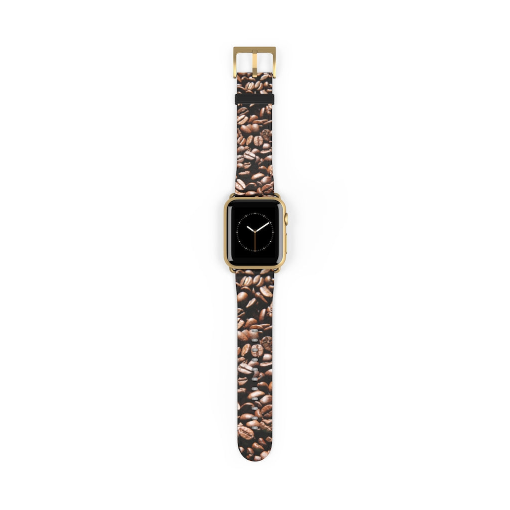 Coffee Beans Apple iWatch Strap Vegan Leather