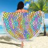 Windswept Rainbows Stained Glass Circular Beach Shawl / Blanket (FWS)