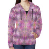 Pink Circles Full Zip Hoodie up to 2 XL