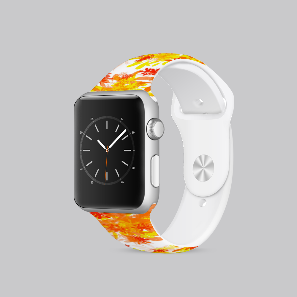 Golden Leaves Apple iWatch Replacement Strap TPU Rubber (FWS)