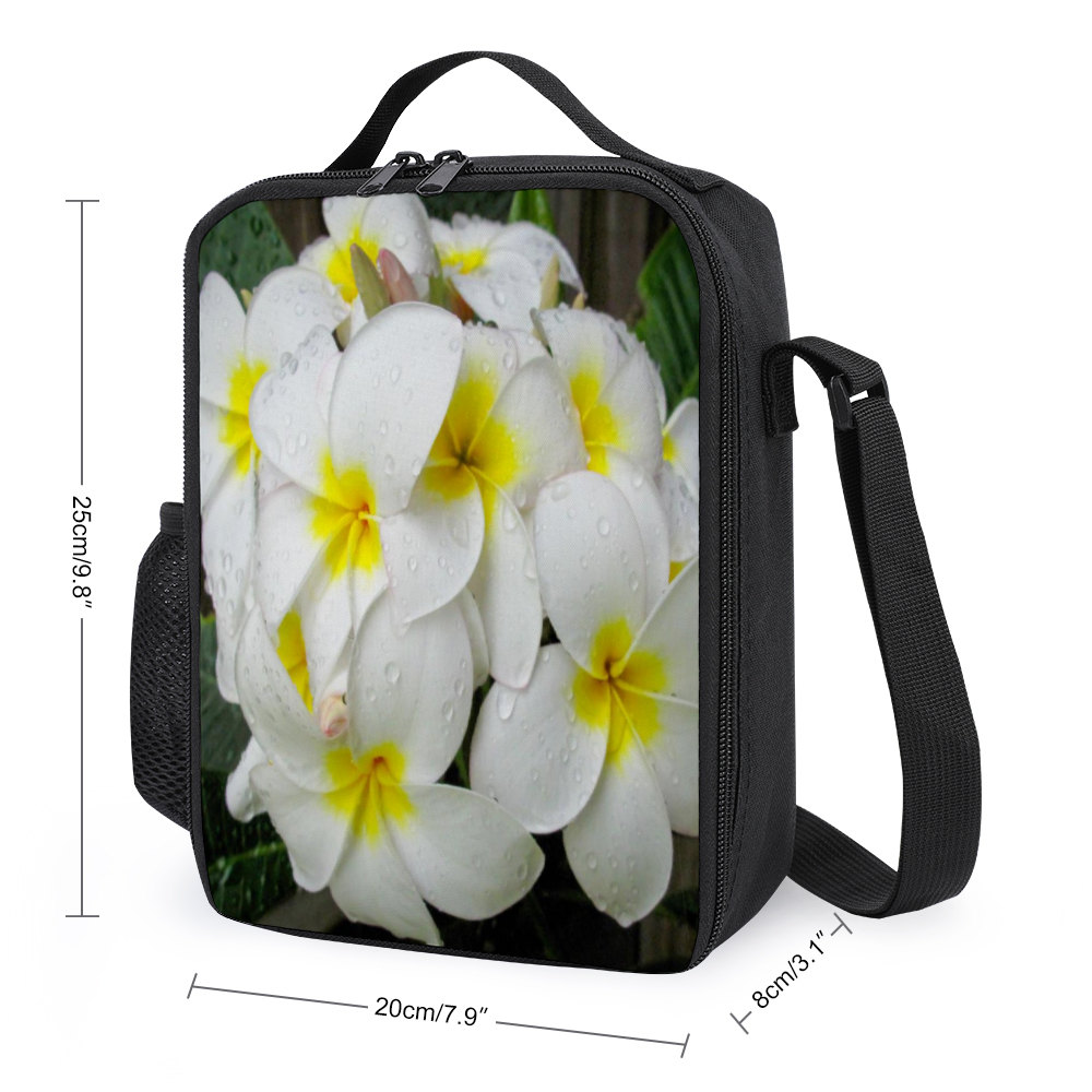 Fresh White Frangipanis Small Insulated Lunch Bag