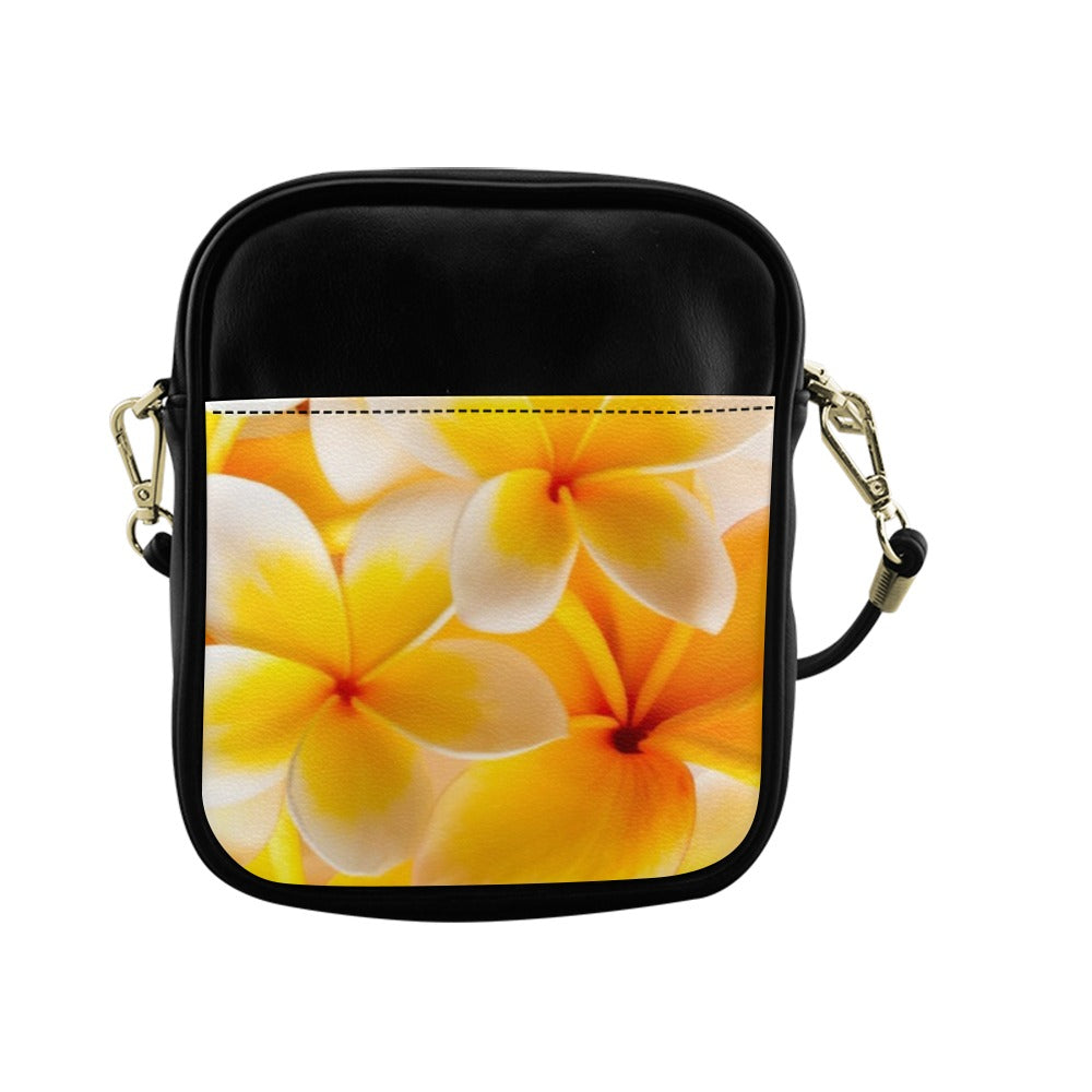 Fresh Yellow Frangipanis Shoulder Sling Bag