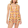 Leopard Fire Tankini with Shorts up to 5 XL (FWS)