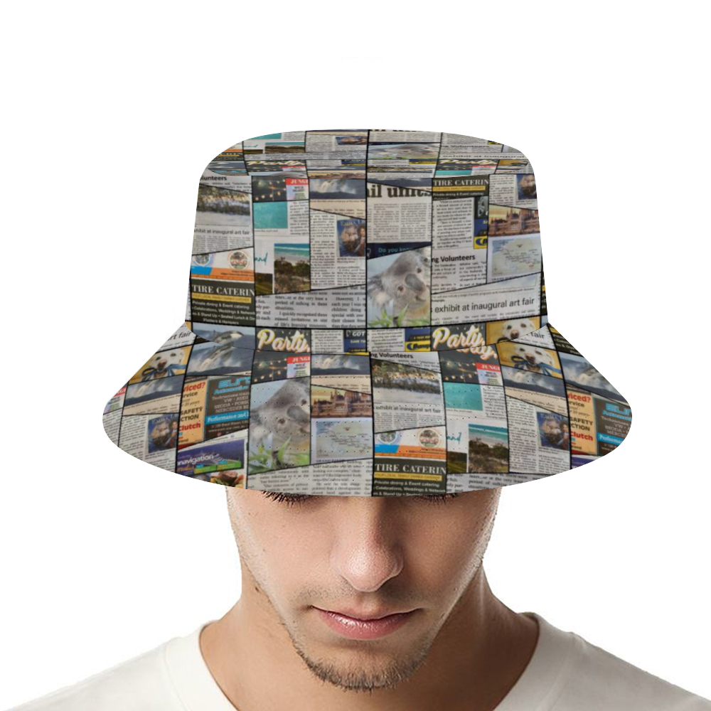 Australian Newspaper Colour Bucket Hat