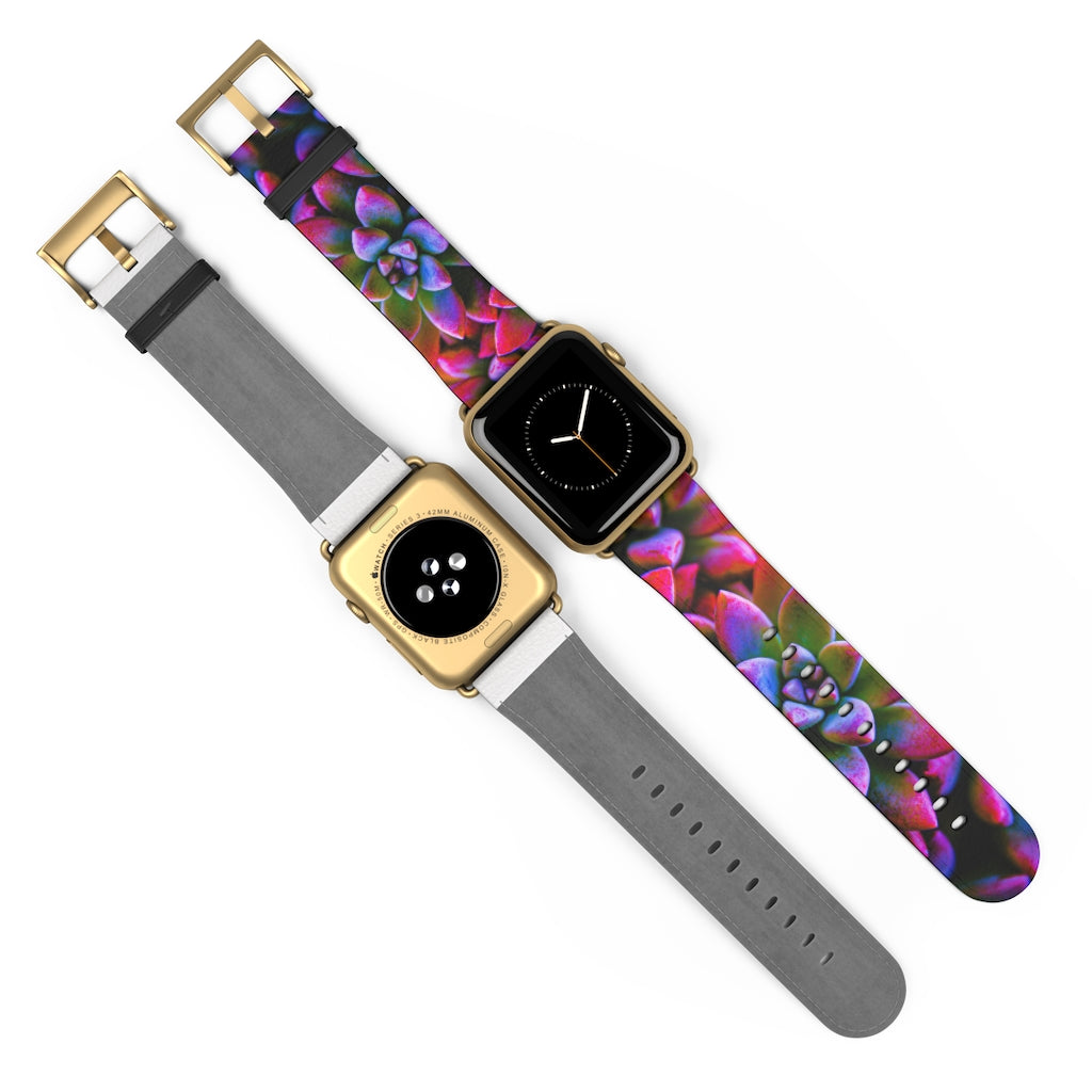 Art Succulents Apple iWatch Strap Vegan Leather