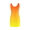 Ombre Orange Yellow Sleeveless Tank Dress up to 3 XL