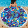 Hawaiian Blue Circular Beach Shawl / Blanket (FWS) 4