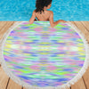 Rainbow Ocean Circular Beach Shawl / Blanket (FWS)