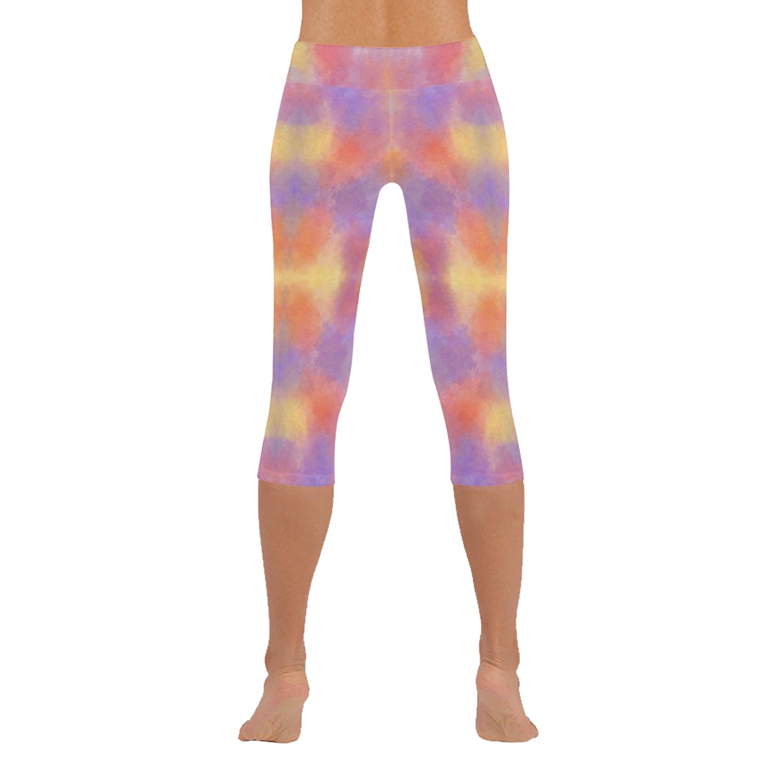 Watercolour 1 Capri Leggings up to 5 XL